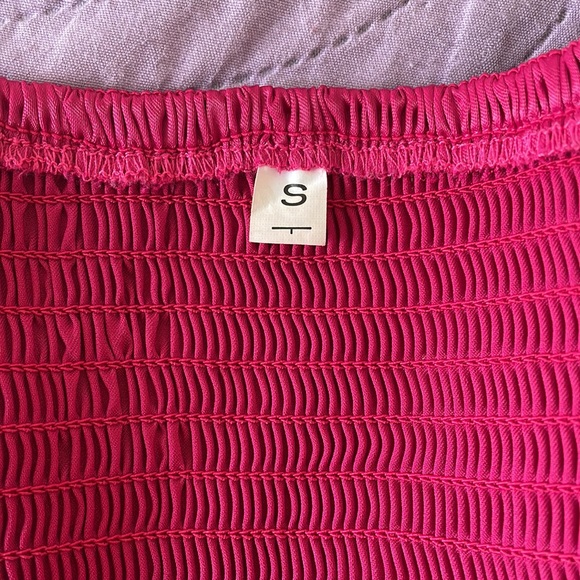 Barbie Hot Pink Satin Crop Top - Picture 4 of 5